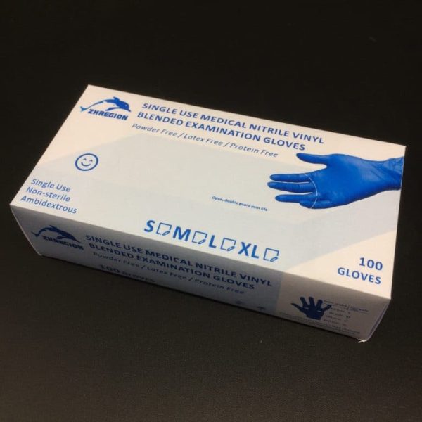 Single-Use Medical Vinyl Nitrile Blended Examination Gloves